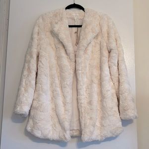 Winter white faux fur Coat